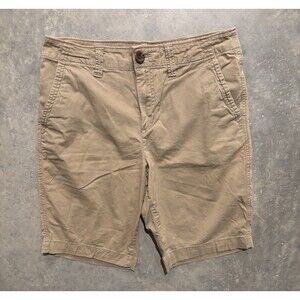 Urban Pipeline Shorts Mens 30 Beige Khaki Flat Front Hits at Knee Superflex